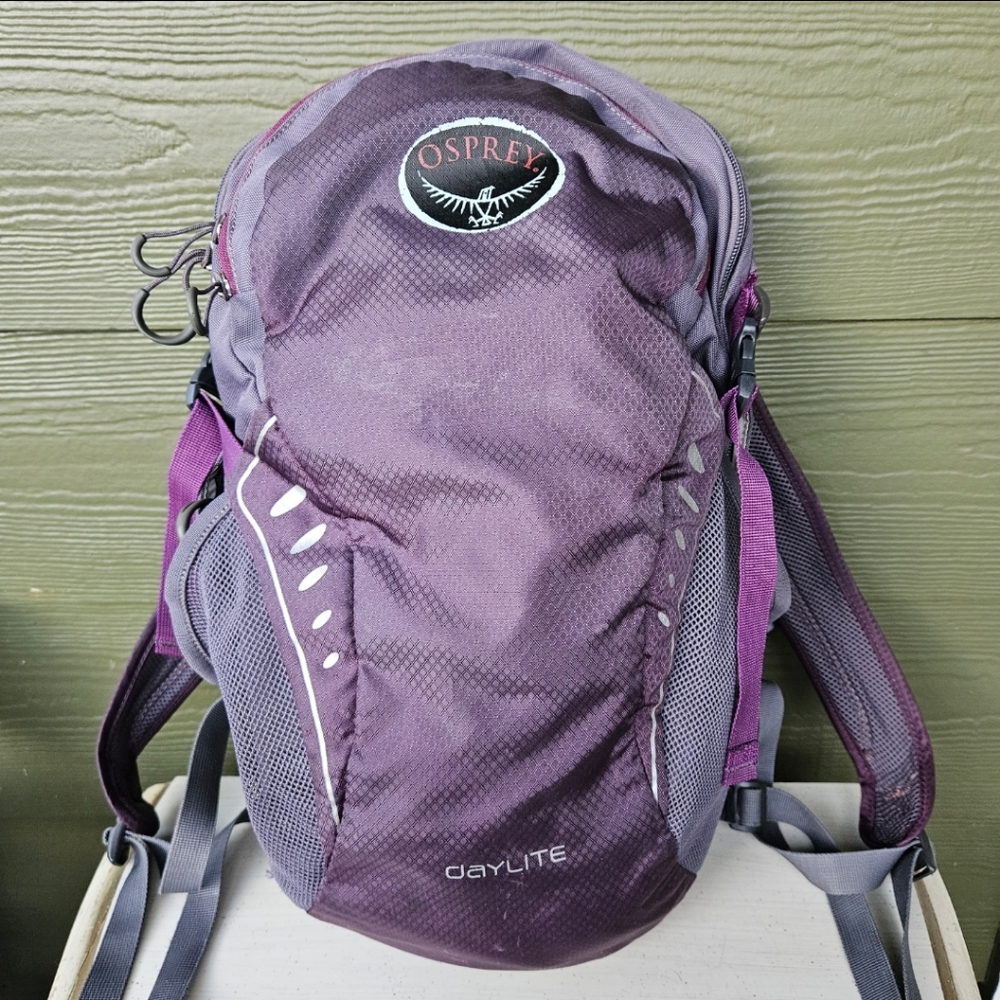 Osprey Daylite Hiking Daypack Magenta Purple & Gray Bag Backpack Day Pack